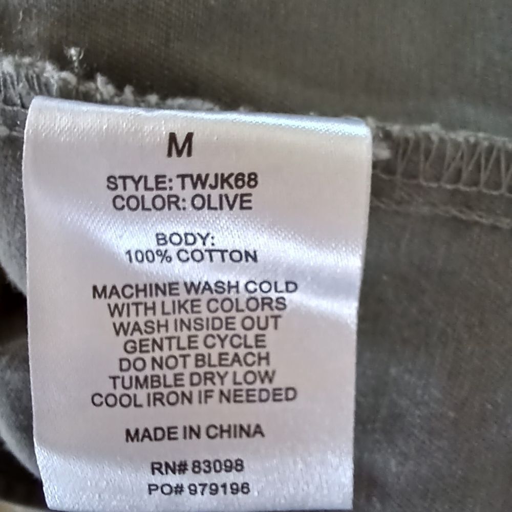 Cotton Utility Jacket Snaps Zip Pockets Army Drab Green Military Epaulets Size M - Picture 10 of 11